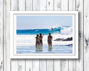 Watching the surf at Snapper Rocks, Gold Coast.