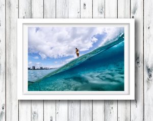 Above and below at Kirra, Gold Coast.