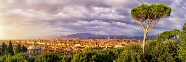 Afternoon light over the beautiful city of Florence, Italy