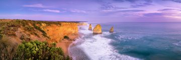 After waiting days for the weather to settle down and finding this particular angle of the Twelve Apostles, I was rewarded with a beautiful sunset.