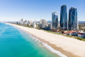 The Jewel and Broadbeach from above  - Gold Coast.