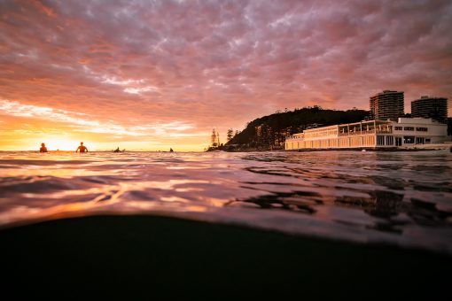 Burleigh Heads from the water, Gold Coast.