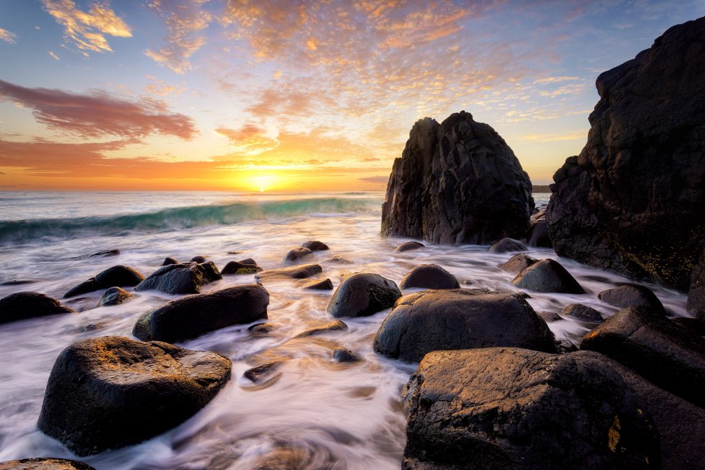 Sunrise at Burleigh, Gold Coast.