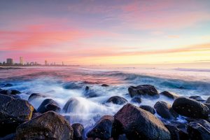 Sunrise at Burleigh Heads, Gold Coast.