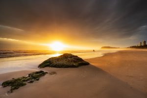 Sun flare - Burleigh Beach, Gold Coast.