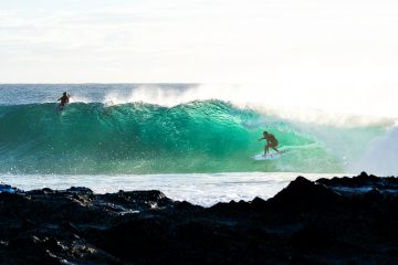 Joel Parkinson surfing at Snapper Rocks, Gold Coast.