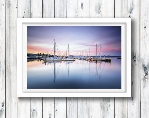 Sunset at Sandy Bay Marina, Hobart, Tasmania.