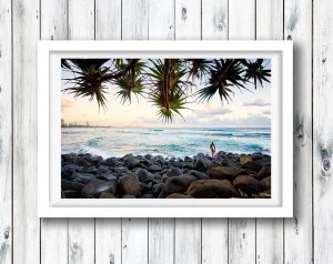 Surfer at dawn - Burleigh Heads.