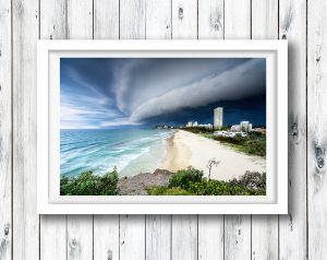 A storm front approaches the Gold Coast.