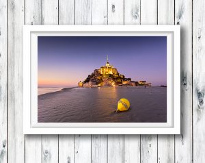 St-Mont-Michel at sunset, France.