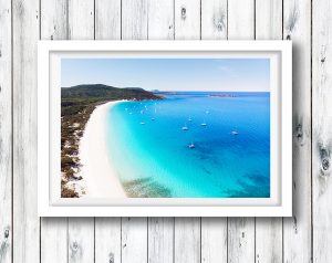 Long Beach on Keppel Island from above - North Queensland.