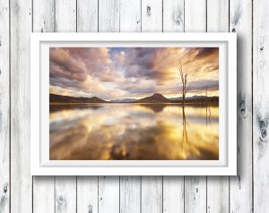 Sunset over the stunning Lake Moogerah, Queensland.