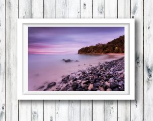 Sunset over Little Cove in the Noosa National Park, Queensland.