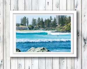 Perfect surf at Coolangatta, Gold Coast.