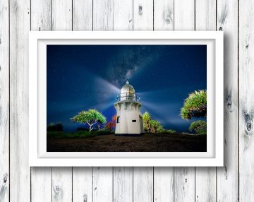 Stars over the Fingal Lighthouse , NSW.
