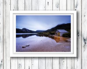 The boathouse on the iconic Dove Lake in Tasmania’s Cradle Mountain.