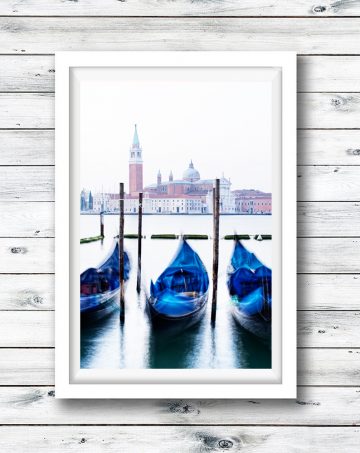 Dawn over the waterways and Gondolas - Venice Italy.