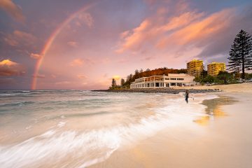 Sunsets and rainbows - Burleigh Heads, Gold Coast.