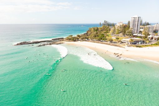 Snapper Rocks from above - Gold Coast.