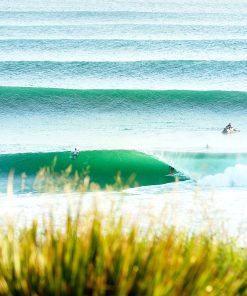 Tucking into a perfect Kirra wave, Gold Coast.
