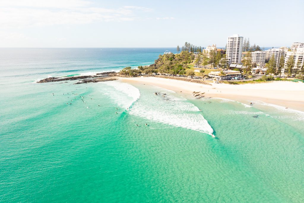 Snapper Rocks from above - Gold Coast.