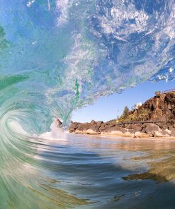 Breaking wave at Froggies Beach - Gold Coast.