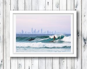 Surfing with Dolphins at Snapper Rocks - Gold Coast, QLD.