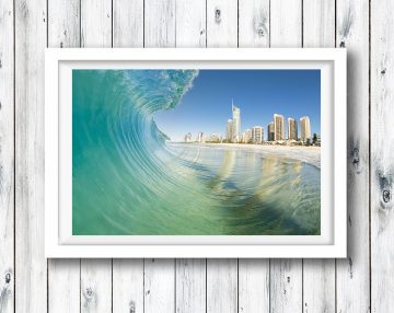 Breaking wave at Surfers Paradise - Gold Coast.